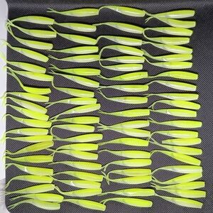(82)6th Sense Crappie Shindo 2.2" White/Chartreuse Fishing Plastics New